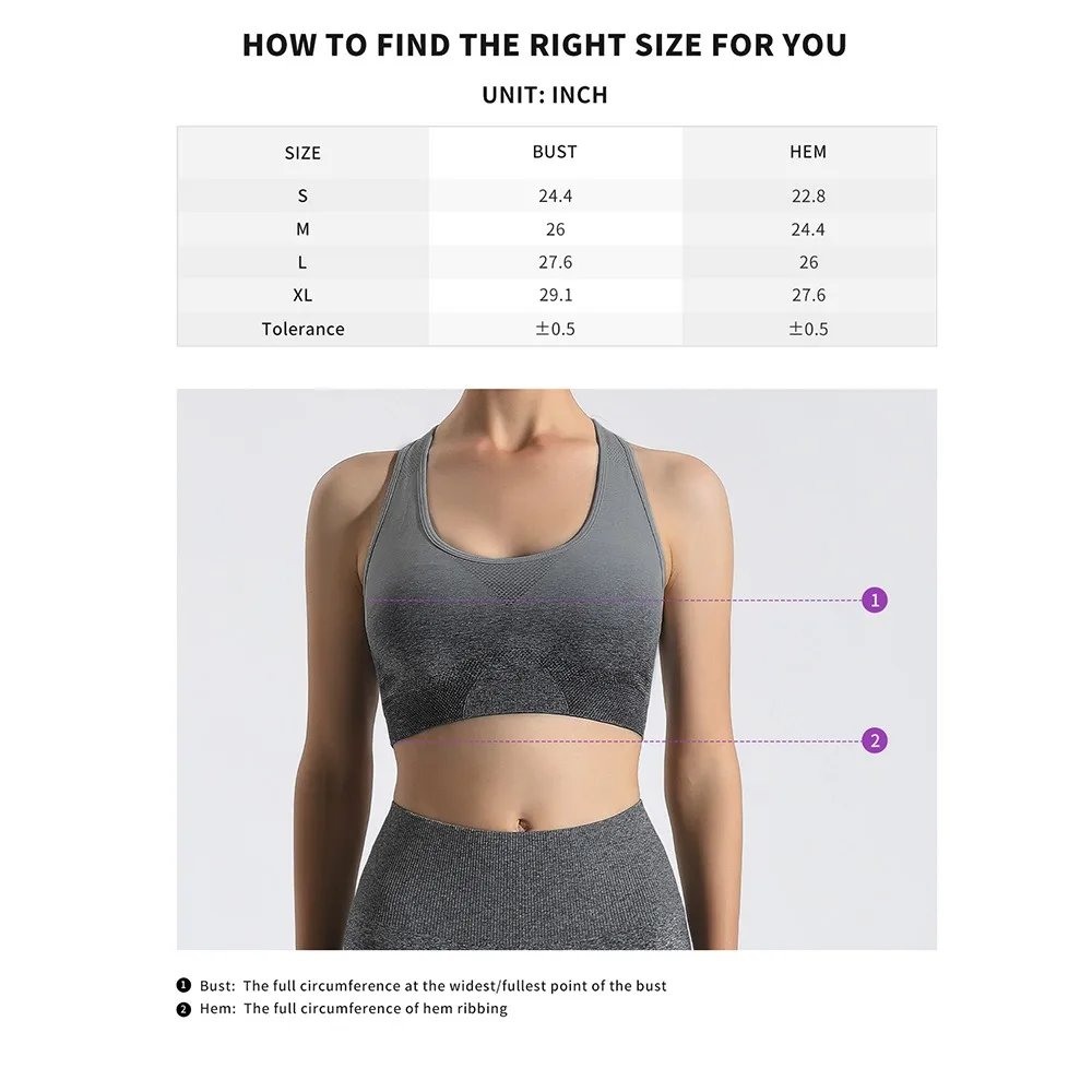 

Women High Elastic Gym Fitness High Waist Yoga Workout Sports Bra Ladies Plain Soft Breathable Nylon Sportswear Workout Bra