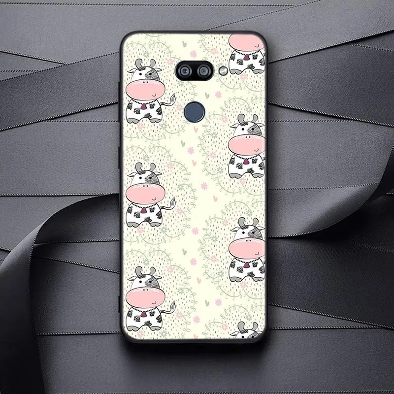

black and white cow For LG K22 K71 K61 K51S K41S K30 K20 K50S K40S Q60 V60 V50 V40 V35 V30 G8 ThinQ Black Phone Case