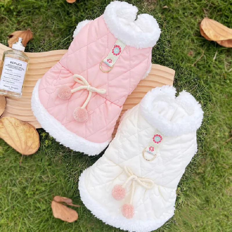 Зимняя одежда для собак теплая Роскошная Одежда маленьких домашних животных