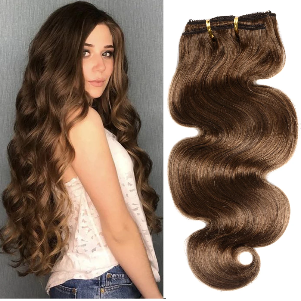 200 г человеческие волосы на заколках для наращивания на всю голову, бразильские волосы remy, человеческие волосы, натуральный черный цвет, UPS