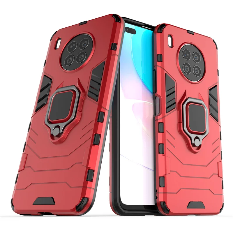 Holder Case For Huawei Nova 8i Cover For Huawei Nova 8i Capas Armor PC Bumper Holder Magnetic Case For Huawei Nova 8 8i Fundas