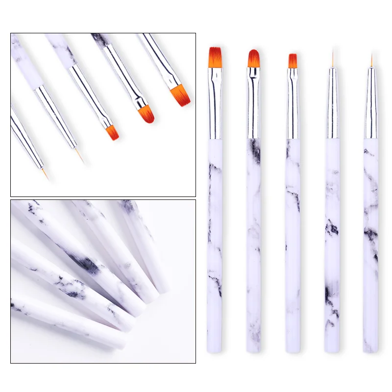 5 шт./компл. кисть для ногтей набор кистей дизайна линия цветочный карандаш дизайн