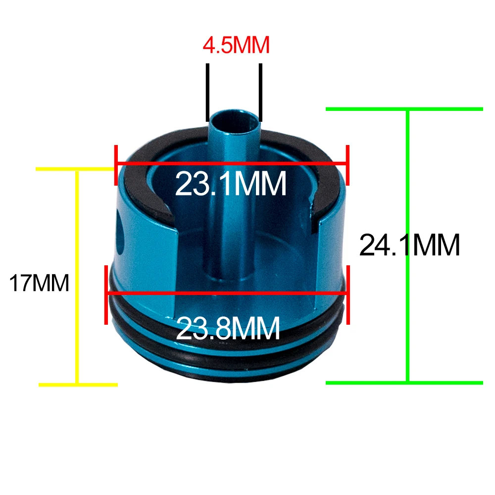 CNC алюминиевое уплотнительное кольцо резиновая головка цилиндра для Airsoft AEG Gel