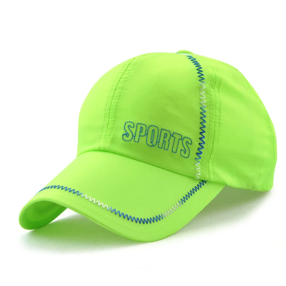 fluorescent green TOHUIYAN летняя солнцезащитная Кепка для мужчин и женщин, дышащая Кепка, бейсболка, регулируемая шапка, бейсболка s - Цвет: fluorescent green