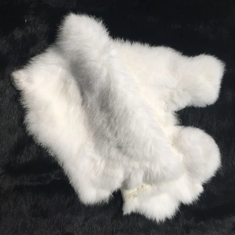 Цельная деталь из натурального кроличьего меха высокое качество пушистая
