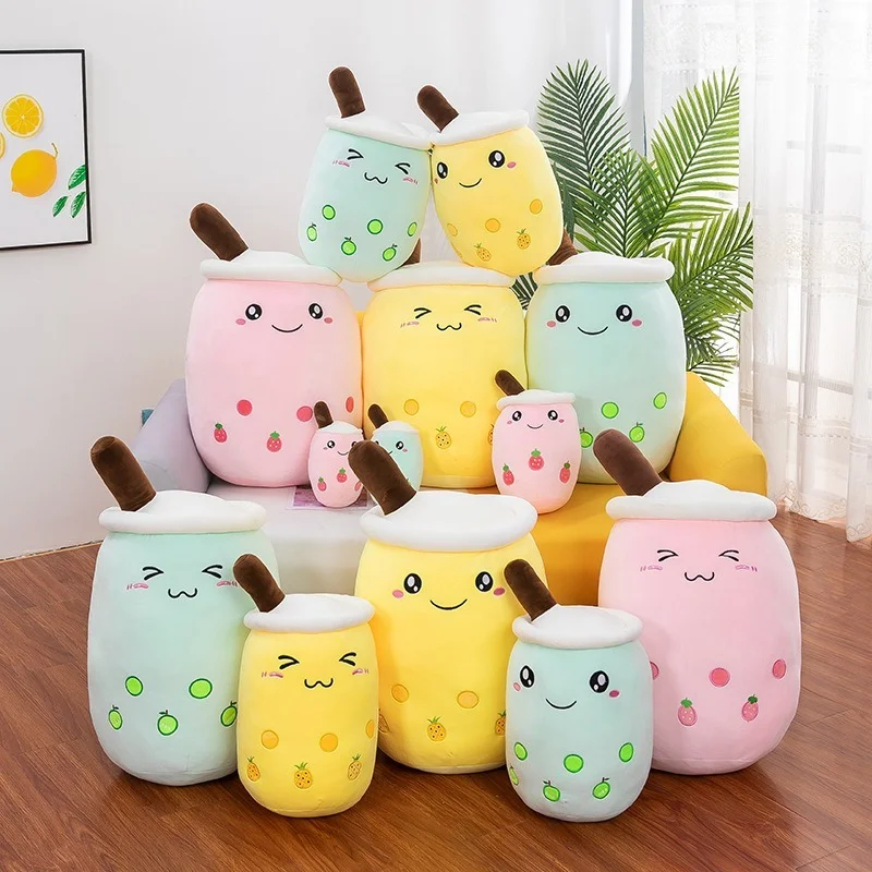 

Creativity Fruit PP Cotton Filling Plush Toys Pearl Milk Tea Cup Pillow Doll Schoolgirl Lovely Pendant Decoration Ragdoll Gifts
