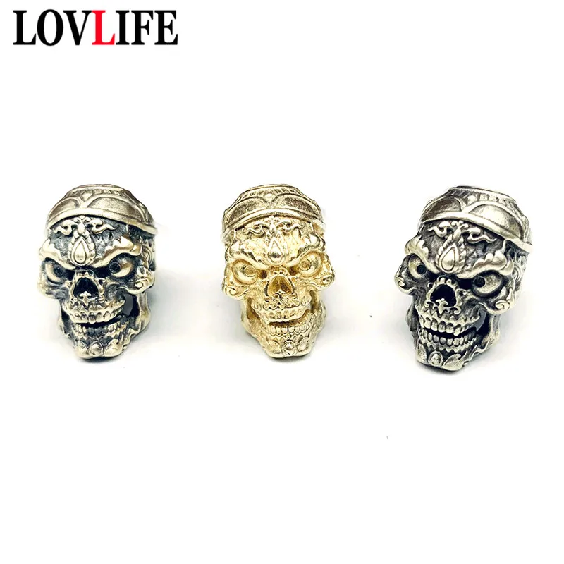 Латунный тибетский буддийский Тантра Габала Череп нож бусины подвески в стиле