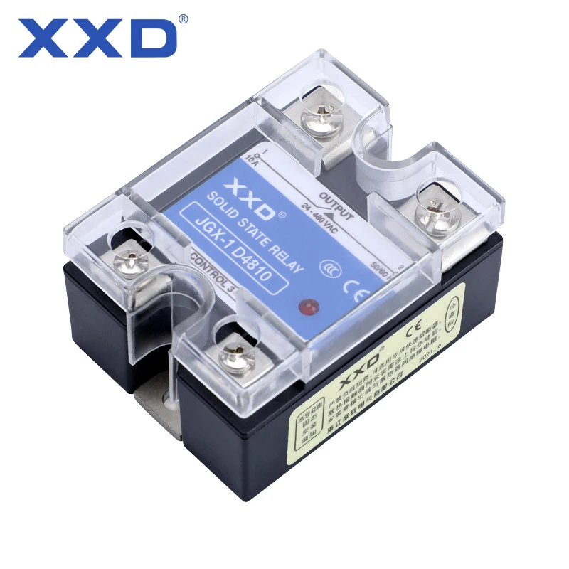 XXD JGX-1 D4810 Single-Phase DC Control AC Solid State Relay SSR-10DA | Relays