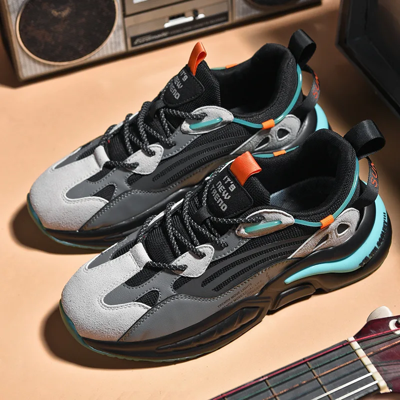 

Retro Sneakers 2021 Autumn New Trend Shoes Breathable Casual Luminous Fashion Old Ins Shoes