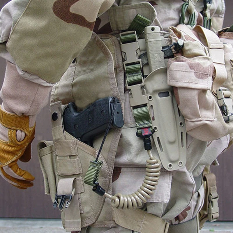 Тактические две точки пистолет Веревка Весна ремешок на открытом воздухе