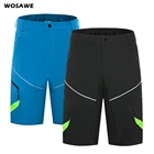 Мужские мешковатые велосипедные шорты WOSAWE с подкладкой, Светоотражающие Брюки для горного велосипеда, велосипедные свободные шорты с регулируемой талией