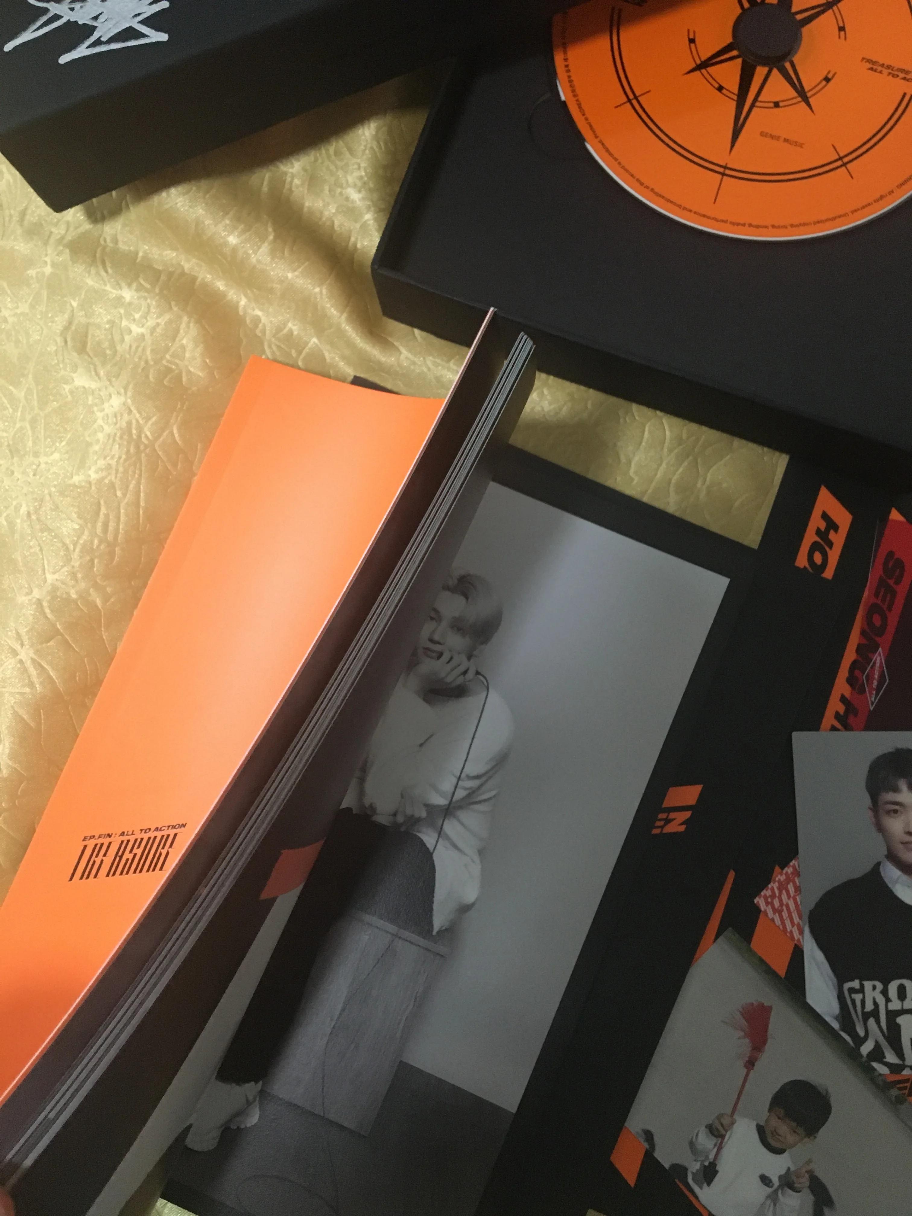 Расписанный вручную ATEEZ TREASURE FIN: альбом с автографом все в действии K POP