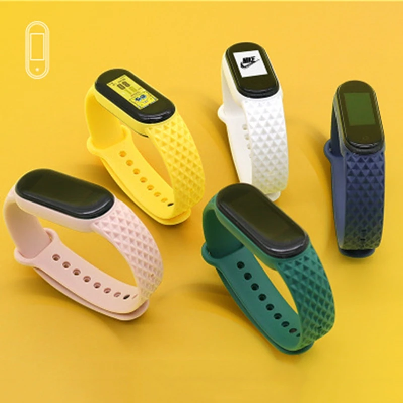 

Strap For Xiaomi Mi Band 5 mi band 6 Silicone Replacement Bracelet Mi5 miband 4 3 Sports Wristbands for Xiaomi mi band 6 5 strap