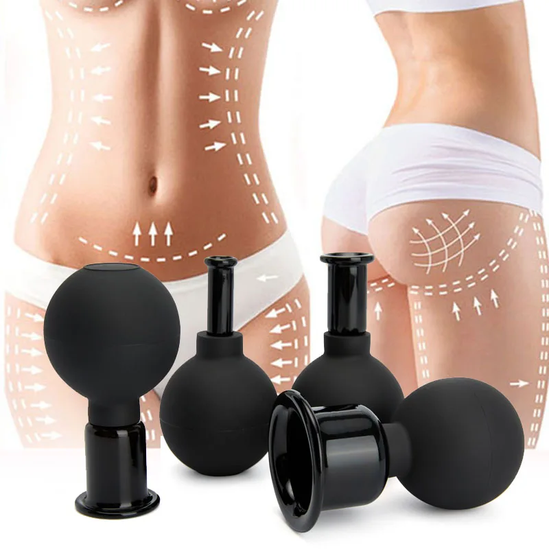 

4Pcs Chinese Vacuum Cupping Kit Gua Sha Massager Body Spa Suction Cup Ventosas Anti Cellulite Guasha Scraping Fat Burner Cans