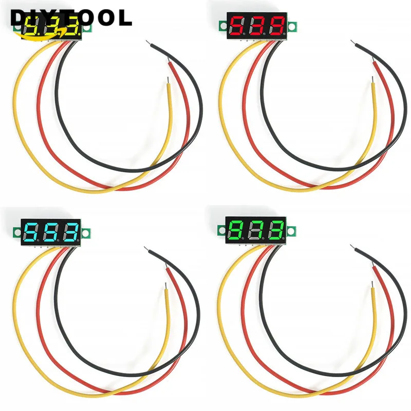 0 28 DC 100V Цифровой Красный светодиодный вольтметр Индикатор напряжения для