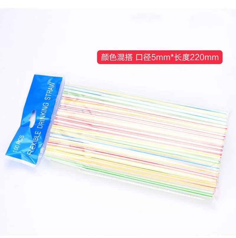 

Plastic straws multicolor stripe disposable straws fashion party multicolor rainbow straws