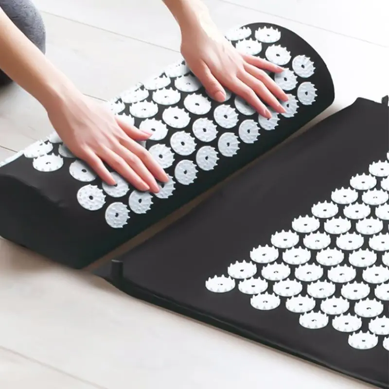 Акупрессурный массажер для шеи спины и ног коврик йоги снятия стресса (около 68*42