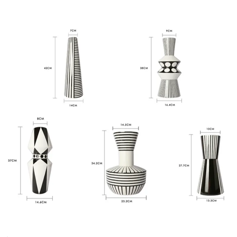 Керамическая ваза в скандинавском стиле украшение для гостиной аксессуары