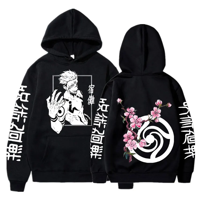 

Harajuku Hoodies Unisex Jujutsu Kaisen Anime Ryomen Sukuna Graphics Printed Men's Hoodie Streetwear Fashion Casual Sweatshirt