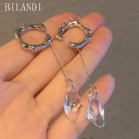 bilandi women jewelry transparent resin earrings no piercing vintage temperament metal ear clip earrings for girl lady gifts