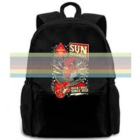 sun records steady rockabilly hop mens cool custom any logo women men backpack laptop travel school adult student