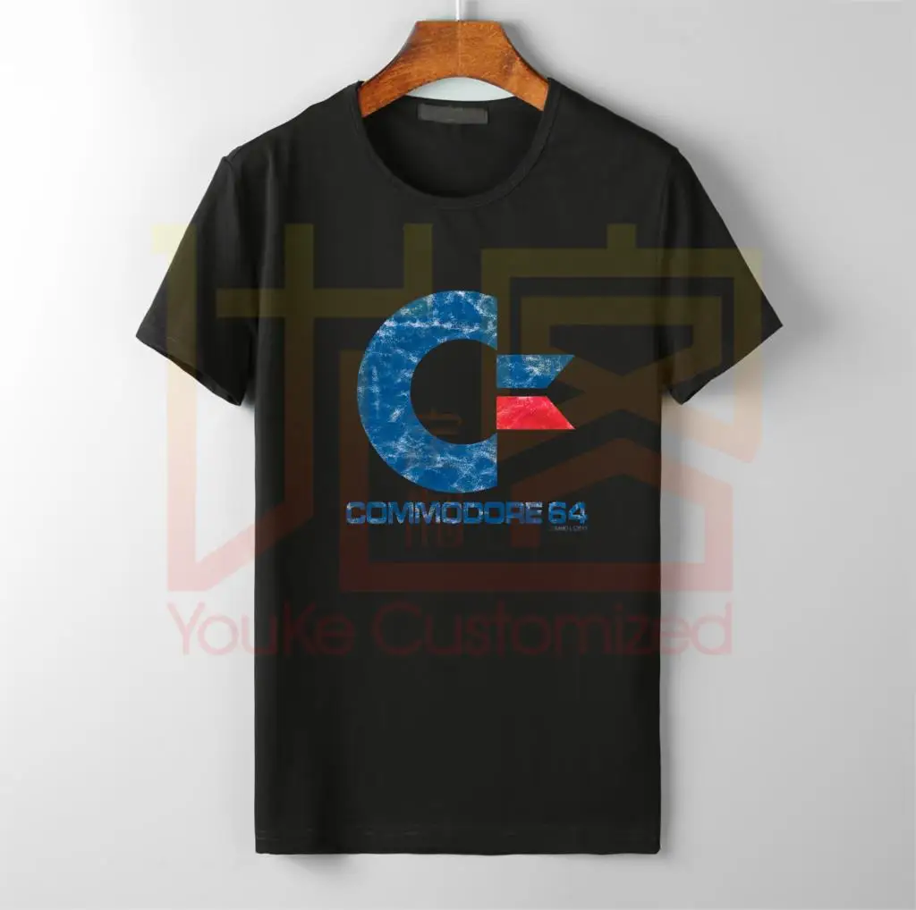 Футболка COMMODORE C64 AMIGA GAMER GAMING ATARI NERD GEEK CULT Ретро стиль модные мужские футболки с