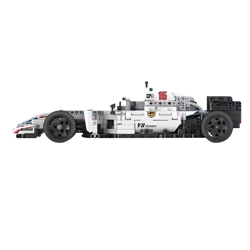 Гоночный автомобиль MOC F1 гоночный 2 4 ГГц коробка с двигателем строительные блоки