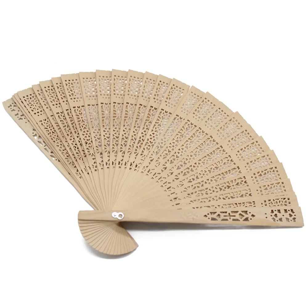 10/20/30/50Pcs Personalized Carved Wooden Folding Fan Wooden Folding Fan Party Decoration Wedding Gift Party Return Gift