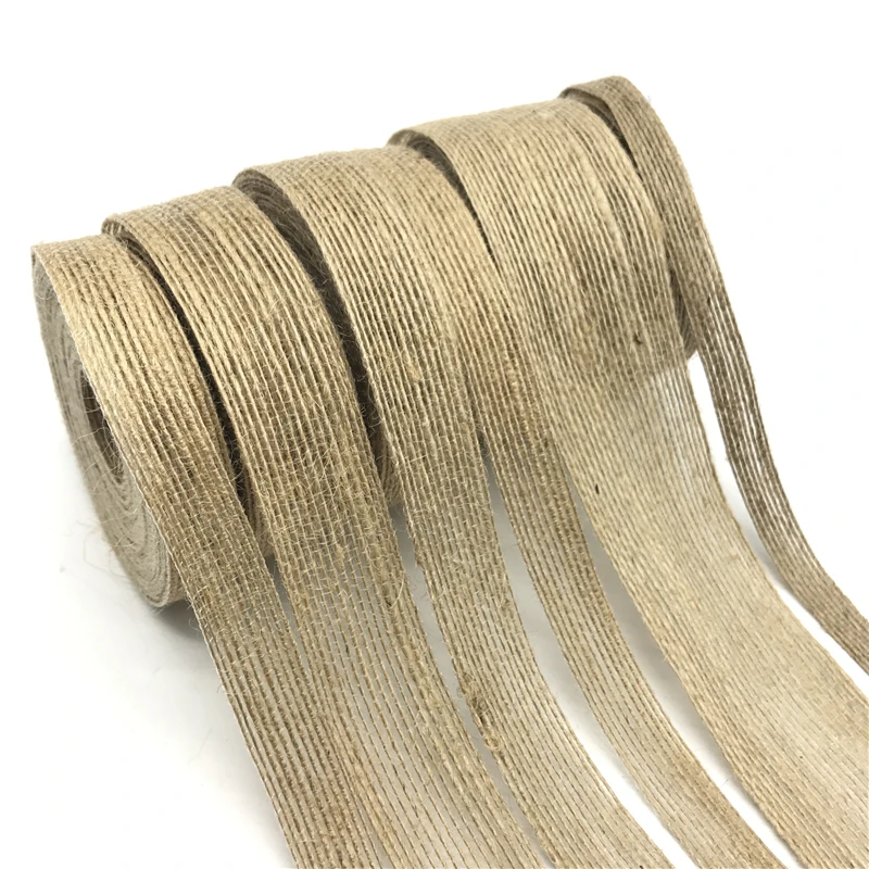 

5yards 6mm-38mm Natural Vintage Jute Burlap Ribbon DIY Weddings Belt Strap Floristry Birthday Party Christmas Decoration Craft