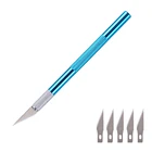 Карманный нож-Скальпель для резьбы по дереву и бумаге, 7 шт.лот, стальные лезвия, гравировальные ножи для ремесла, искусства, рисования, DIY, ремонтные ручные инструменты