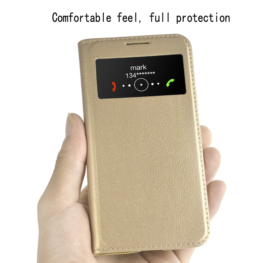 Кожаный чехол-книжка Smart View для Samsung Galaxy S4 S 4 Mini S4mini SamsungS4case GT I9190 I9192 I9195 I9500 - купить