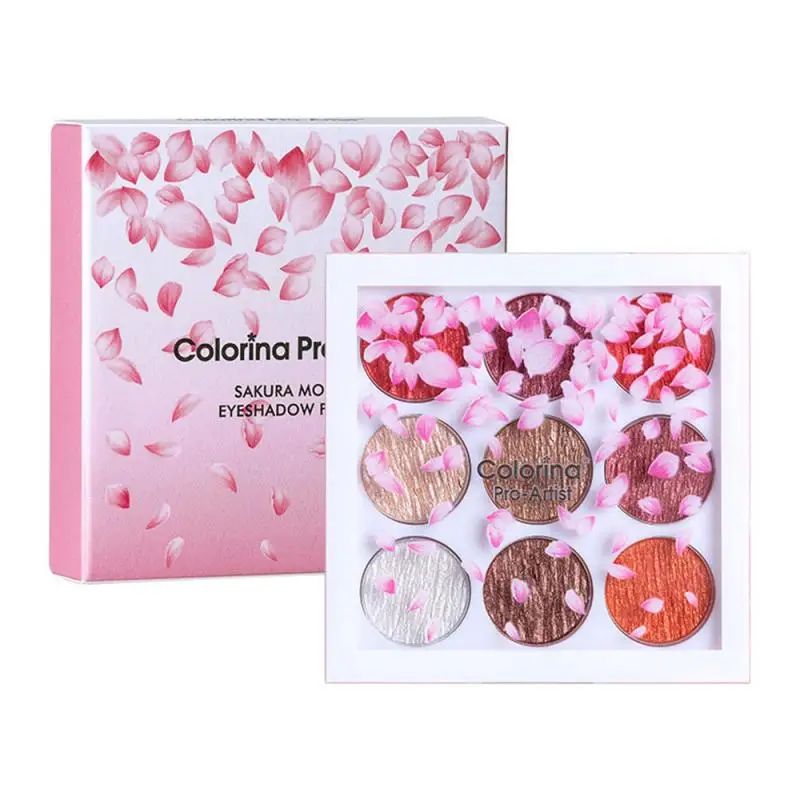 Палитра теней для век с перламутровым оттенком картофеля 9 цветов водостойкие