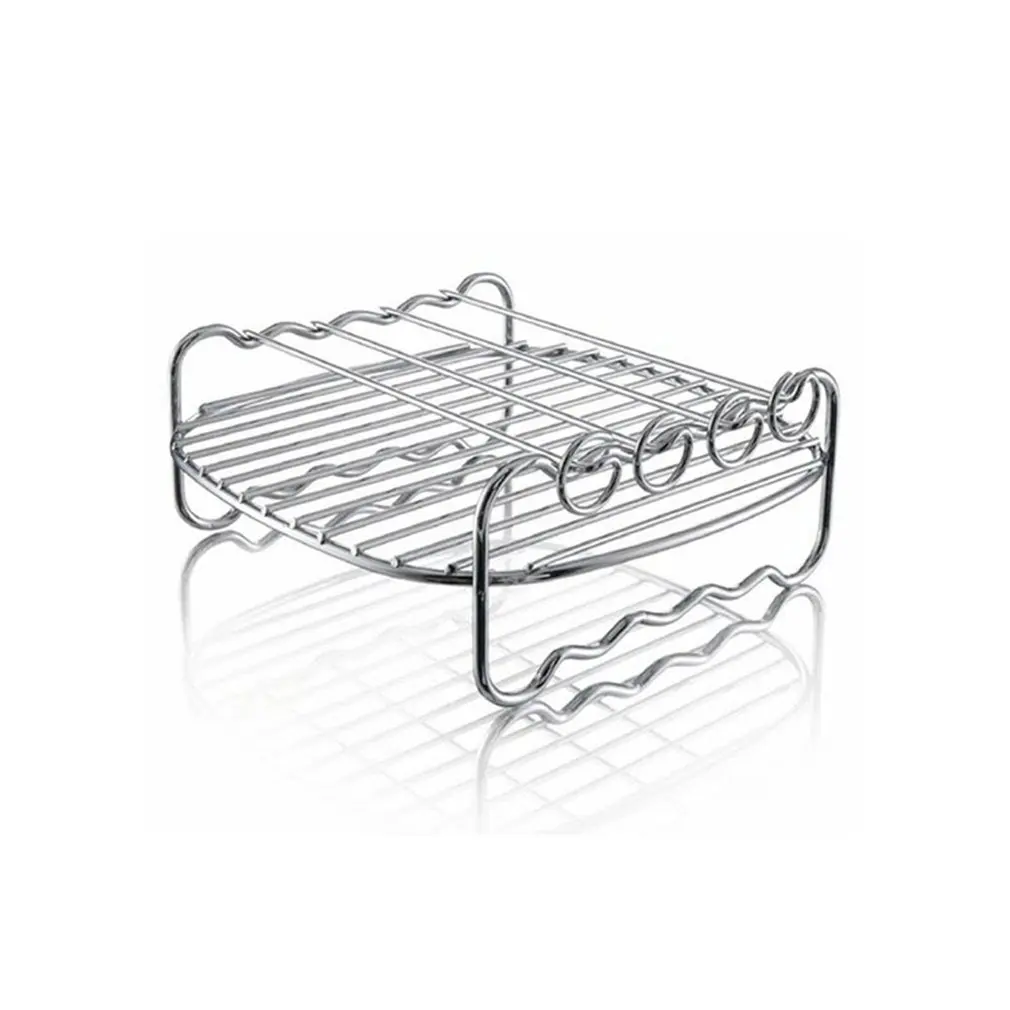 

Air Fryer Accessories Anti Scald Metal Bracket Silicone Pad Heat-resistant Kitchen Clamps Air Fryer Part
