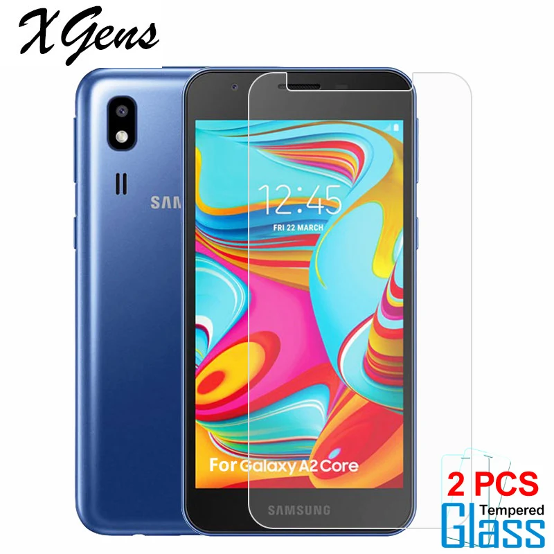 2 предмета в комплекте для стекла Samsung Galaxy A2 Core защита экрана из закаленного