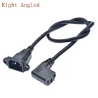 Удлинительный шнур IEC320 C14 к C13, C14 с отверстиями для винтов и C13 60 см справа, H05VV-F 3G 0,75 мм