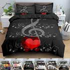 Роскошный комплект постельного белья, пододеяльник 3D, пододеяльник с музыкальными нотами, пододеяльник с застежкой-молнией, 23 шт., Королевский двуспальный комплект одеял, детские подарки