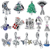 plata charms of ley 925 suitable for original pandora bracelet charm beads ladies fashion pendant jewelry