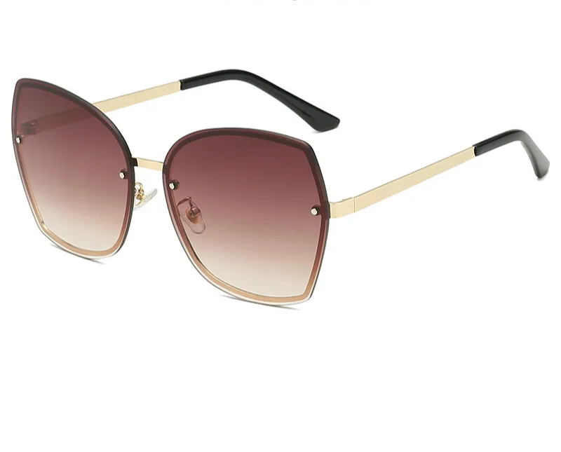 Женские солнцезащитные очки в стиле ретро металлические винтажном с зеркальным