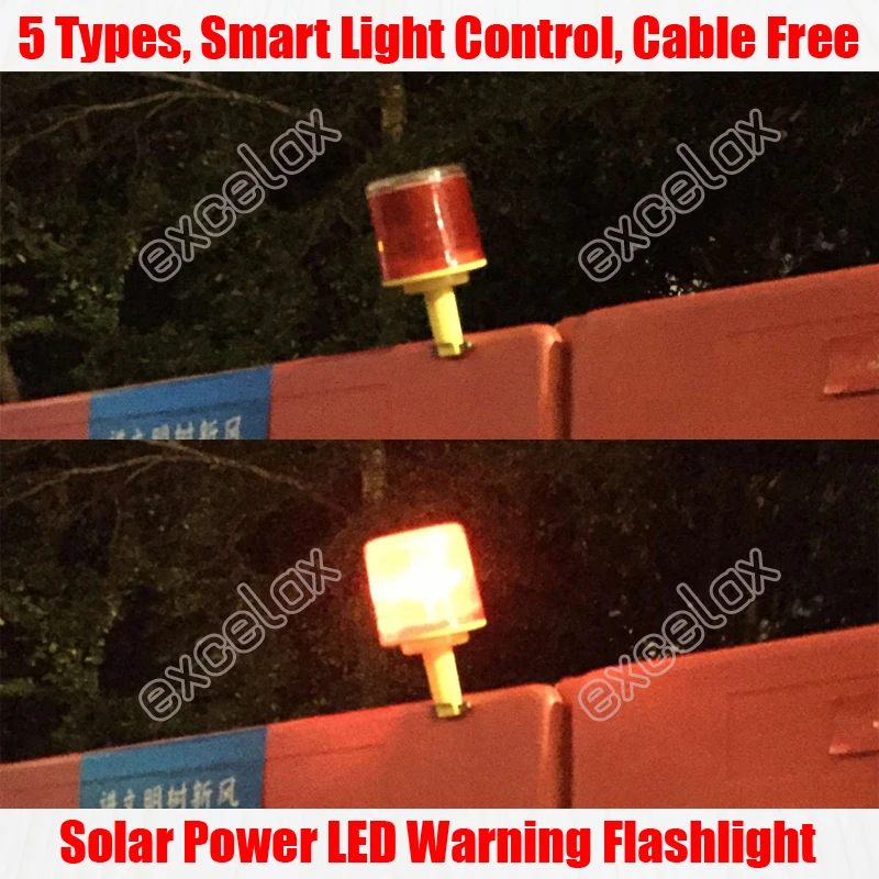 2 шт. солнечной Мощность светодиодный Предупреждение Strobe Flash светильник маяк