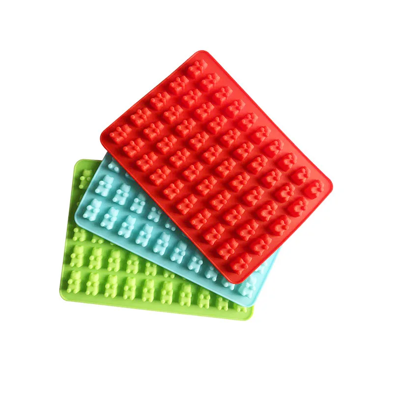 

50 Even Bear Silicone Chocolate Mold Self-Made Ice Grid Mold diyqq Sugar Model