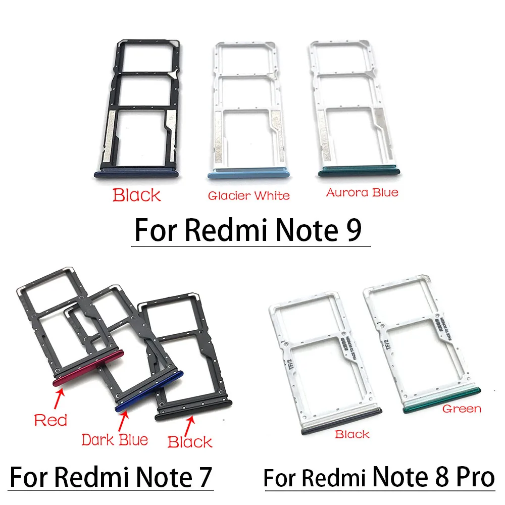 

New For Xiaomi Redmi Note 7 Micro Nano SIM Card Holder Tray Slot Holder Adapter Socket For RedMi Note 5 6 8 Pro