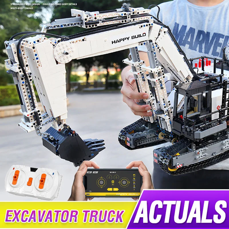 DHL высокотехнологичные строительные блоки модели Liebherrs R9800 экскаватор APP