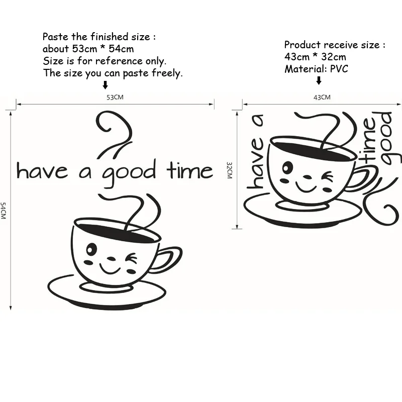 Милые наклейки для гостиной кухни кофейни|Наклейки на стену| |