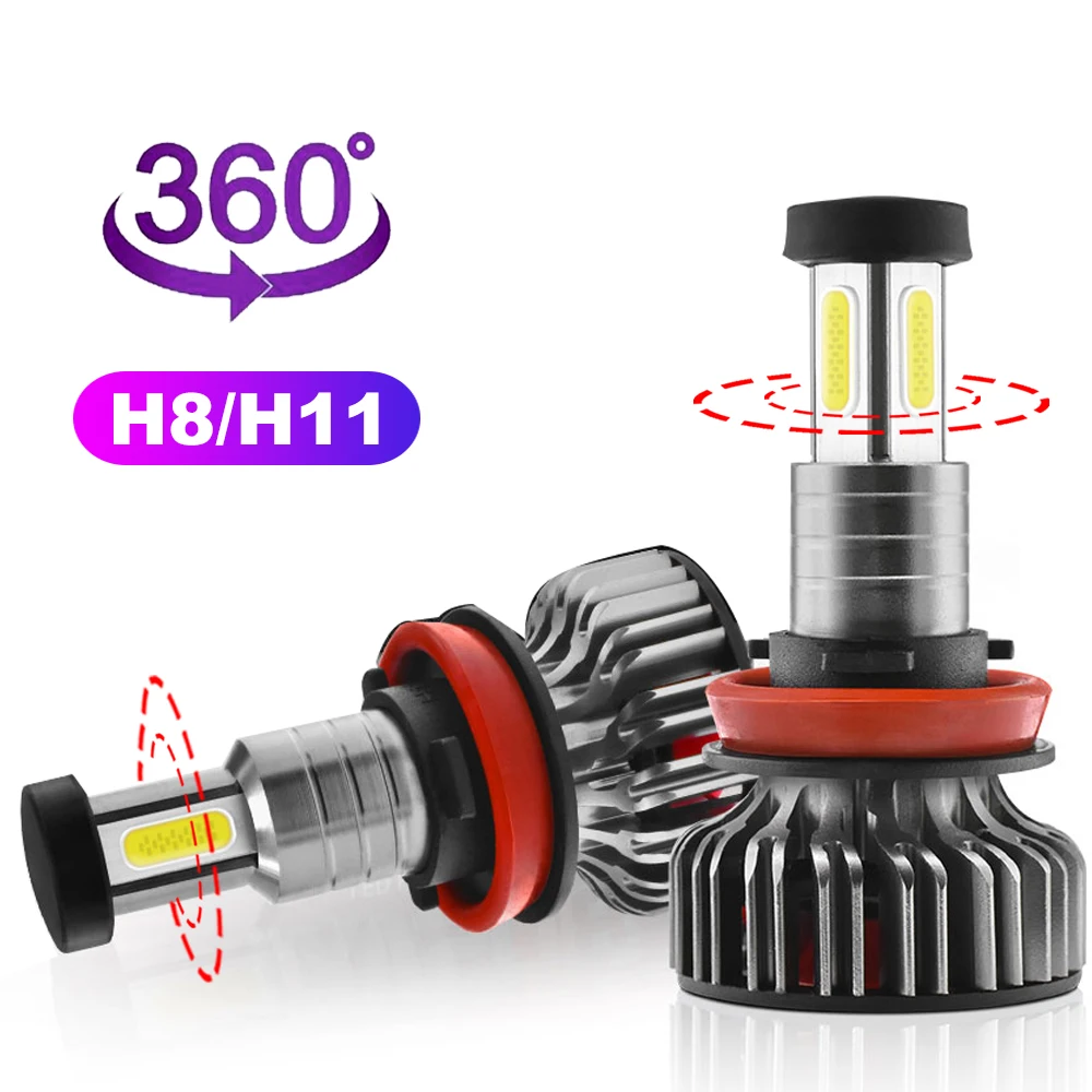 

GalaxInno LED Car Lights H11H9 H8 30000LM/Set 55W Atuo Lamp for Car Headlight White 6000K Fog Light 12V LED Bulb