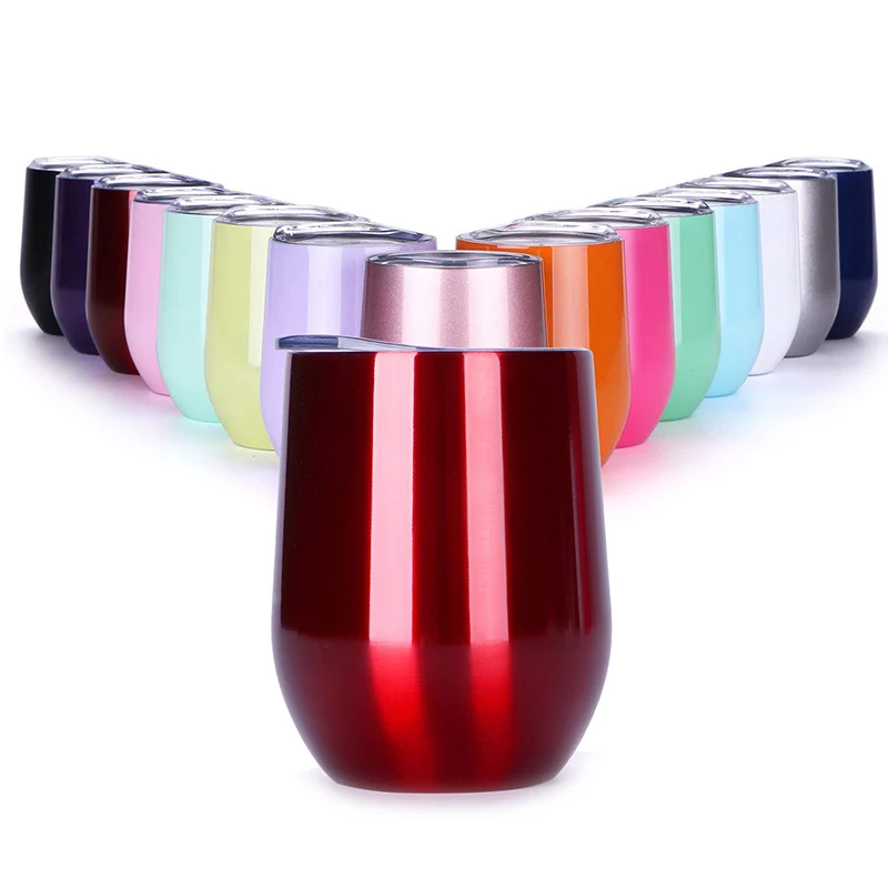 Стаканы из нержавеющей стали для вина 9 и 12 унций с двойными стенками изоляцией