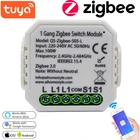 Модуль выключателя света Tuya Smart ZigBee, выключатель с нулевымнейтральным режимом сделай сам для автоматизации умного дома, двухсторонняя работа с Alexa Google Home