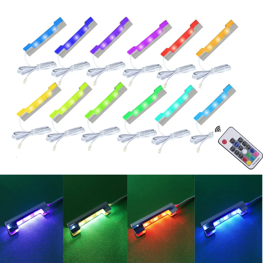 Лампы Aiboo 4/6/8/12 RGB со стеклянной кромкой и боковым зажимом|Светодиодные панели| |