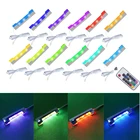 Светодиодсветодиодный лампы Aiboo 46812, RGB, со стеклянной кромкой, боковым зажимом, с пультом дистанционного управления и адаптером