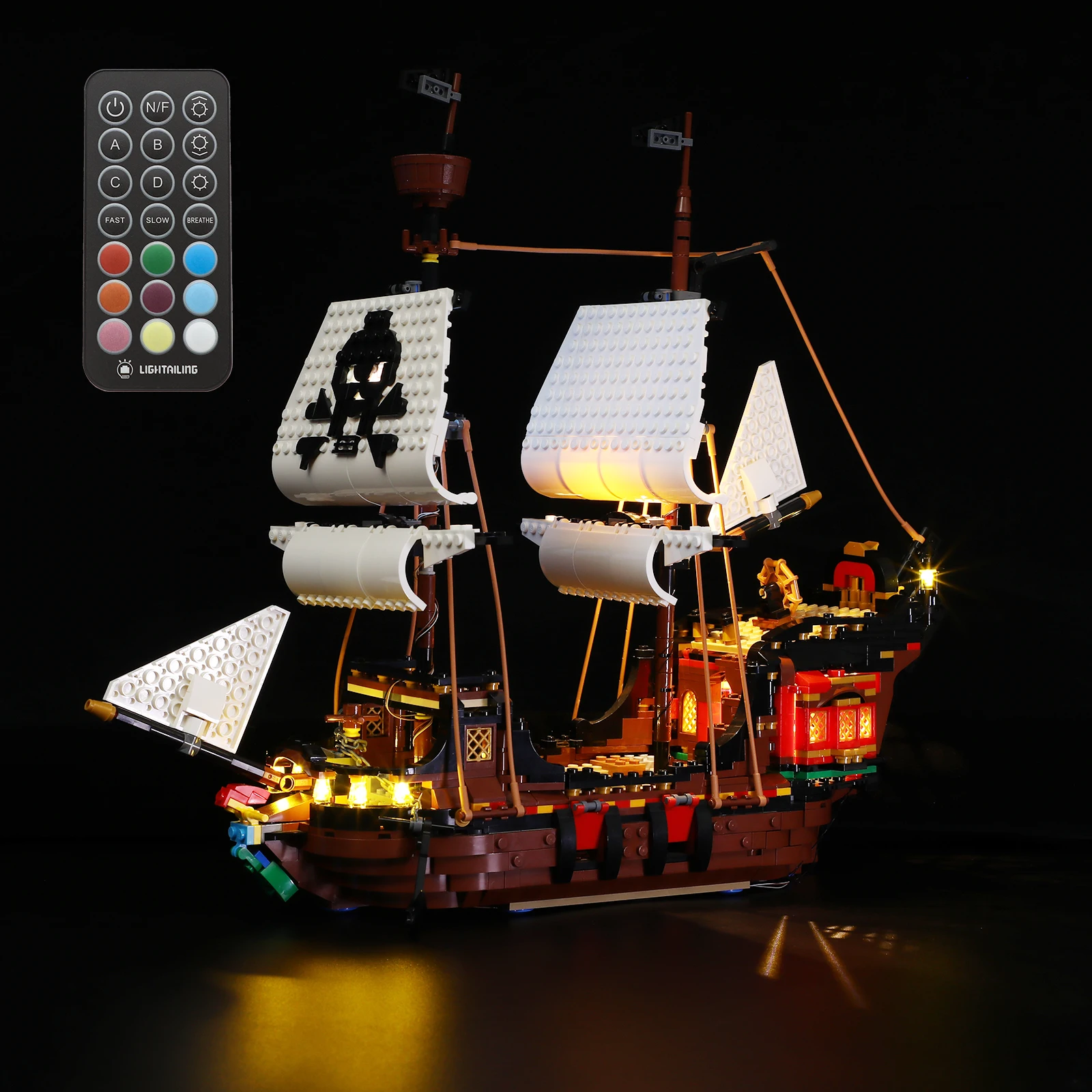 

SuSenGo LED Light Kit for 31109 Pirate Ship, RGB Remote Control Version