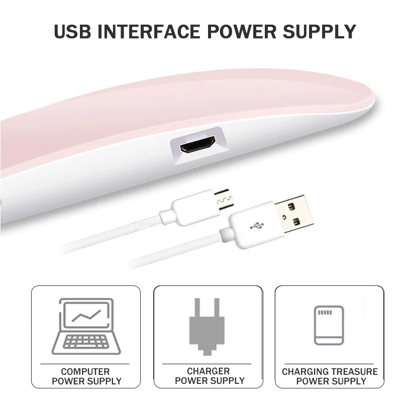 Светодиодный мини гель для ногтей 6 шт. Детский Розовый Гель лак сушилка маникюра